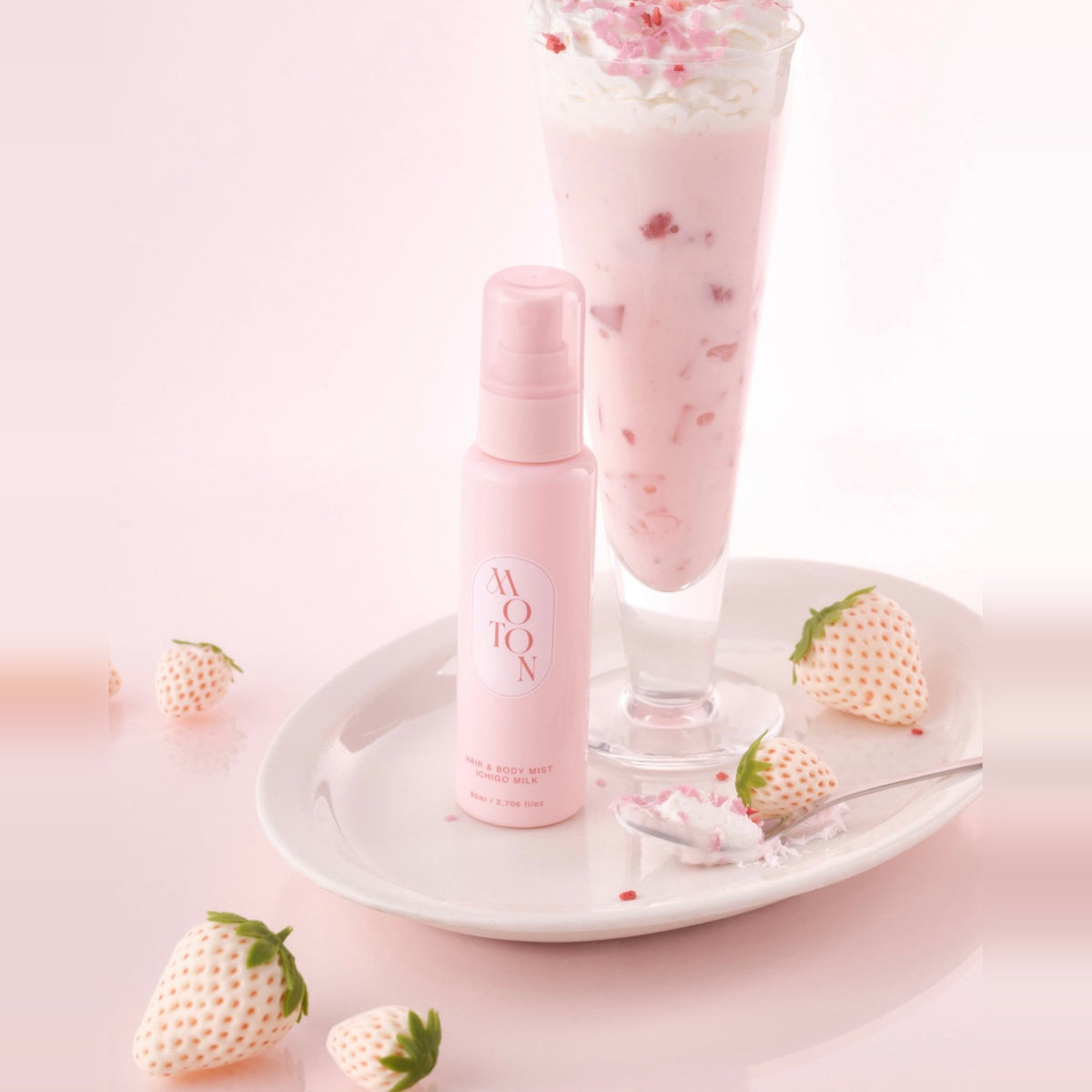 【予約注文 11/1出荷】数量限定 MOTONヘア＆ボディミスト いちごみるくの香り 80ml - MOTON(モトン)公式オンラインストア